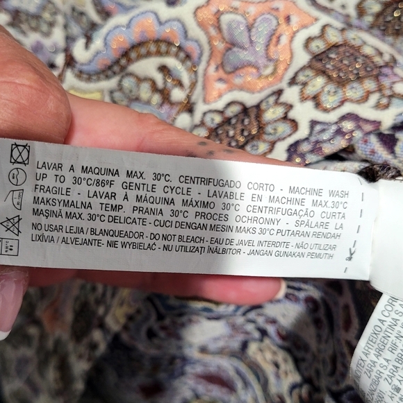 Zara Trafaluc Metallic Jacquard Racer Back Dress Size Small - Picture 6 of 9